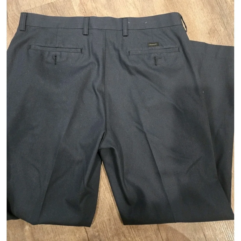 NEW‎ Denver Hayes 38 x 30 Navy Blue Never Iron Easy Care Dress Pants